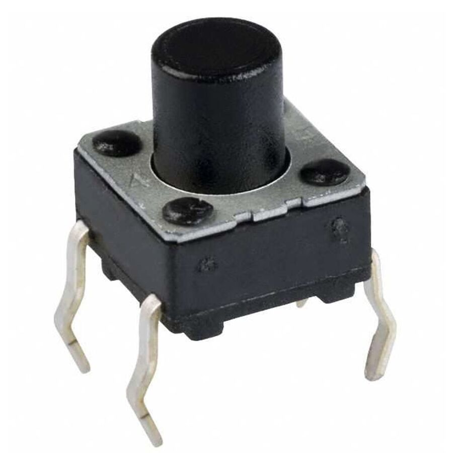6x6-11mm-tach-buton-4-bacak-6x6-4-pin-tact-switch-direncnet-50350-41-B 6x6 12mm Tach Buton (4 Bacak) - Görsel 1