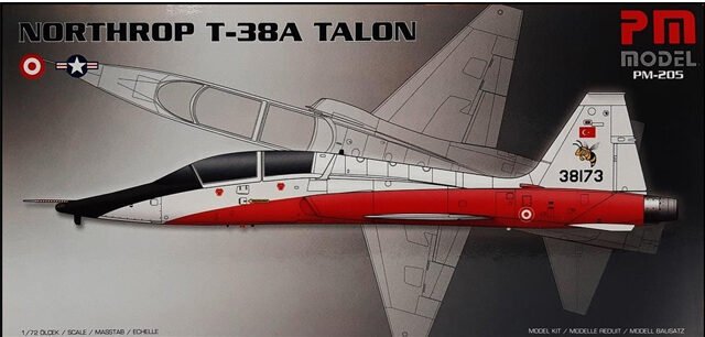 PM-205 PM Model 205 1/72 Ölçek, Northrop T-38A Talon Eğitim Uçağı, Plastik Model kiti - Görsel 1