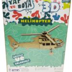 3D helikopter ahşap maket