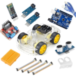 Arduino Bluetooth Çizgi Engelden Kaçan Robot Araba Kiti - 4WD - Görsel 2