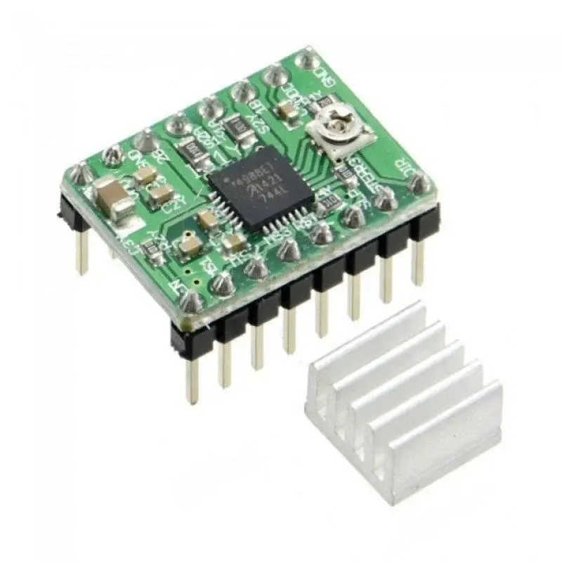 a4988-step-motor-surucu-karti-yesil-35v-2a A4988 Step Motor Sürücü Kartı ( Yeşil PCB ) - Görsel 1