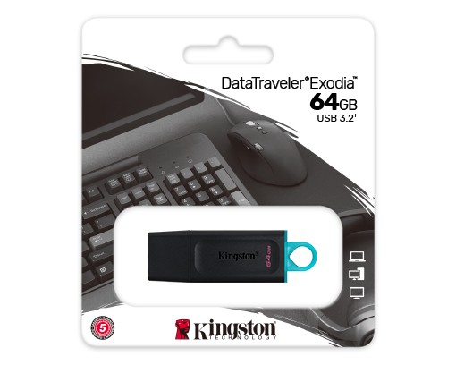 KİNGSTON EXODRA DATA 64GB USB 3.2 FLASH BELEK KİNGSTON EXODRA DATA 64GB USB 3.2 FLASH BELEK - Görsel 1
