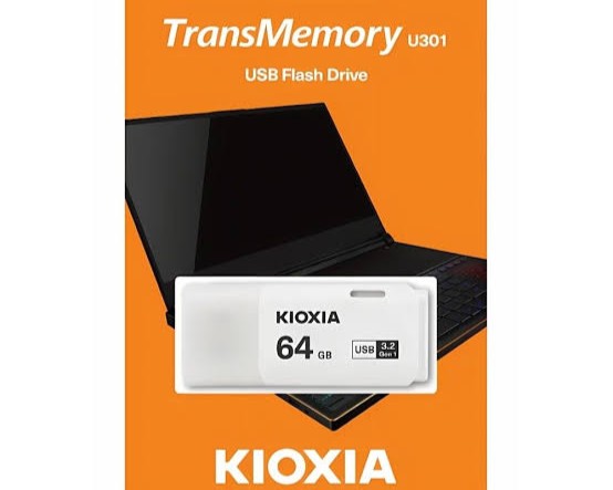KIOXIA 64 GB U301 BEYAZ SB 3.2 GEN 1 USB BELLEK KIOXIA 64 GB U301 BEYAZ SB 3.2 GEN 1 USB BELLEK - Görsel 1