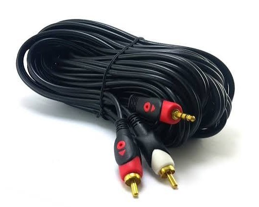 RCA2 2RCA-3.5 MM STEREO KABLO GOLD 3METRE - Görsel 1