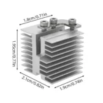 Flashforge AD5X Hotend Üst Soğutucu Blok-Gümüş - Görsel 3