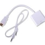 QPORT Q-HD-VGJ HDMI TO VGA+Ses Girişli Çevirici