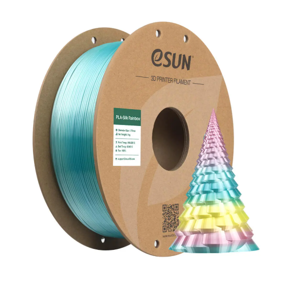 Esun Silk Gökkuşağı Antalya eSUN Silk PLA 3D Printer Filament Gökkuşağı C ( Rainbow C ) - Görsel 1