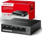 TP-LINK MERCUSYS MS105GP 5 PORT 10/100/1000 4 PORT POE+ YONETILEMEZ DESKTOP SWITCH METAL KASA
