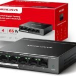 TP-LINK MERCUSYS MS105GP 5 PORT 10/100/1000 4 PORT POE+ YONETILEMEZ DESKTOP SWITCH METAL KASA