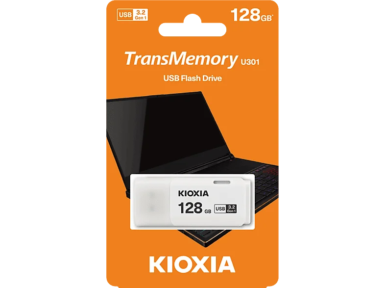 fee_786_587_png KIOXIA 128GB U301 BEYAZ USB 3.2 GEN 1 USB BELLEK - Görsel 1